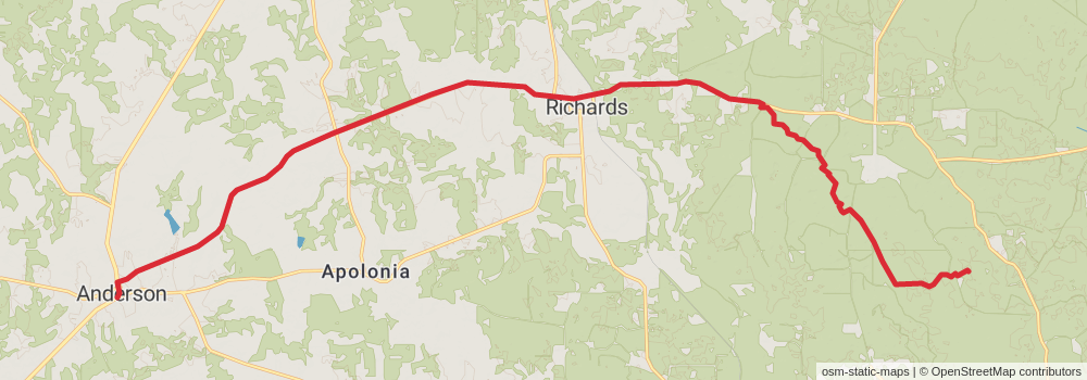 American Perimeter Trail - Texas Primary stage 81 Map