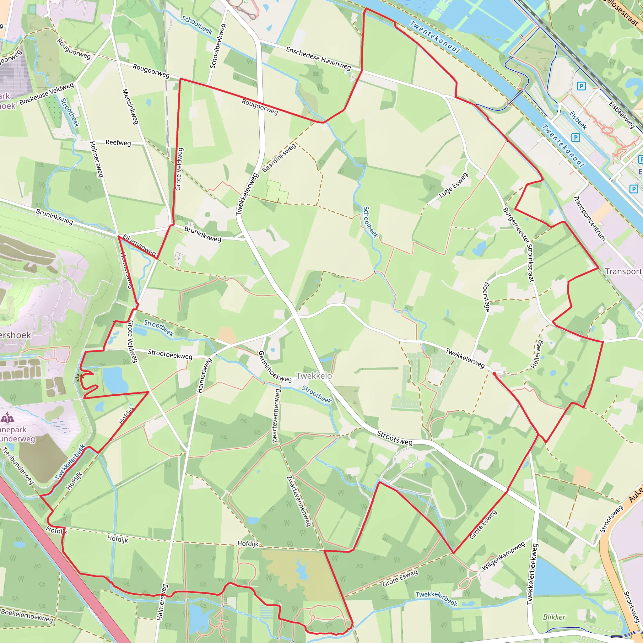 Rondje Hengelo and Twente Twekkelo Loop mobile static map