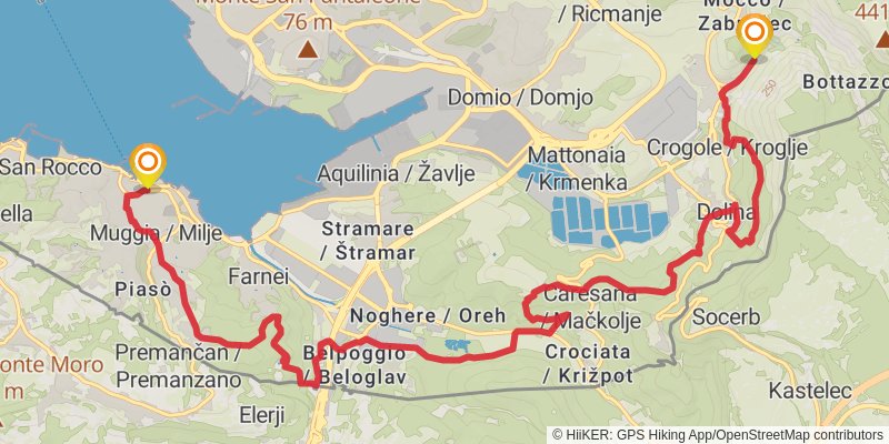 Alpe - Adria Trail stage 40 Map