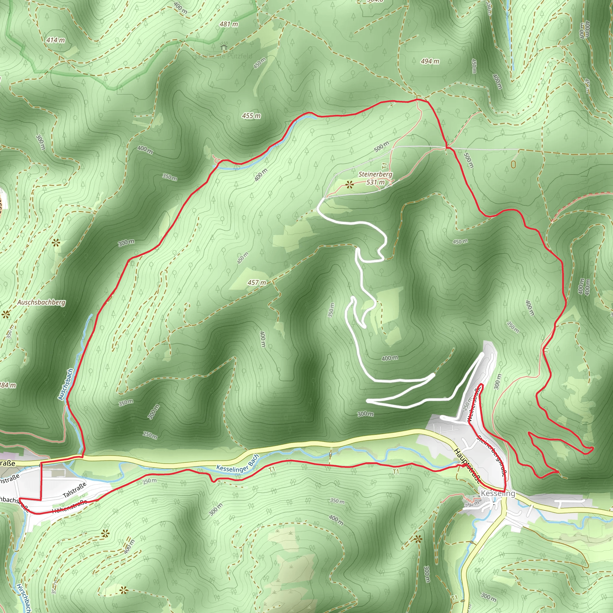 Kessling, Steinerberg and Ahrbruck Loop mobile static map