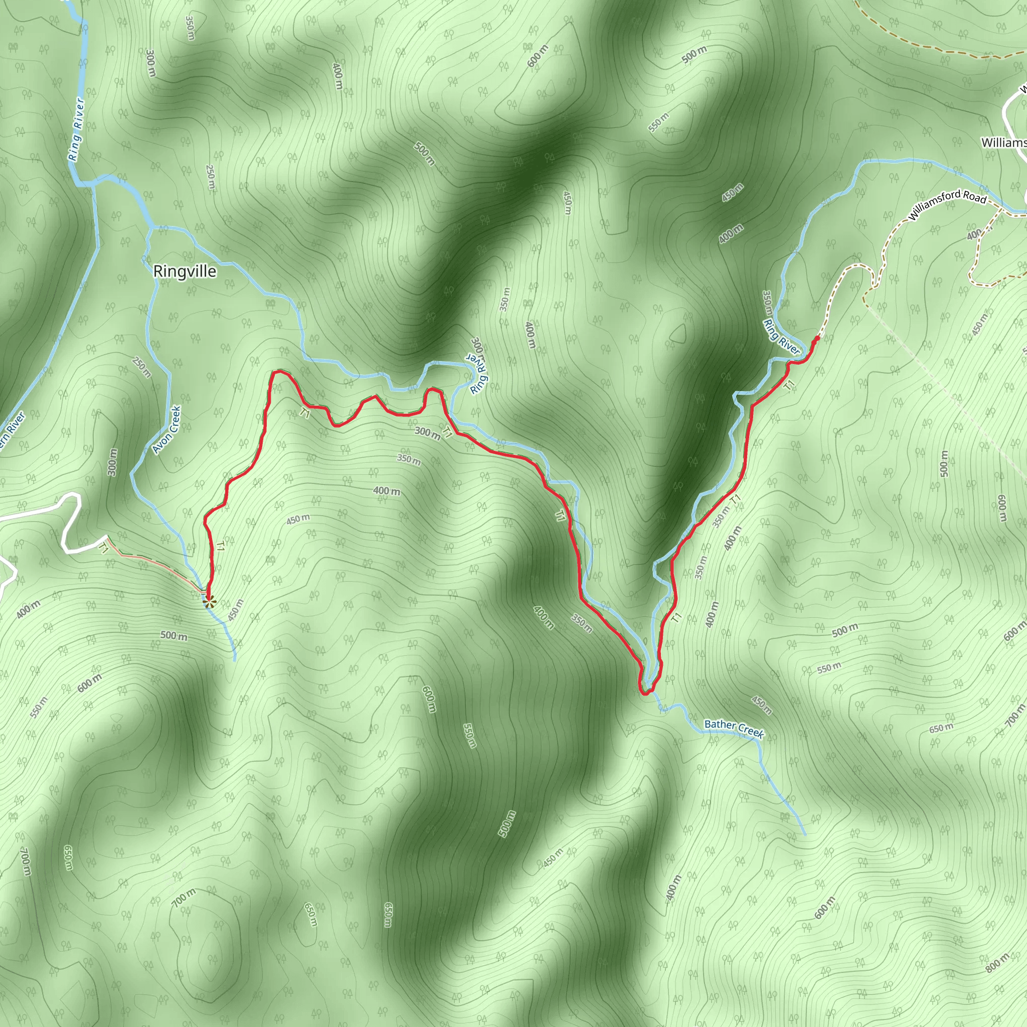 Montezuma Falls Walk mobile static map