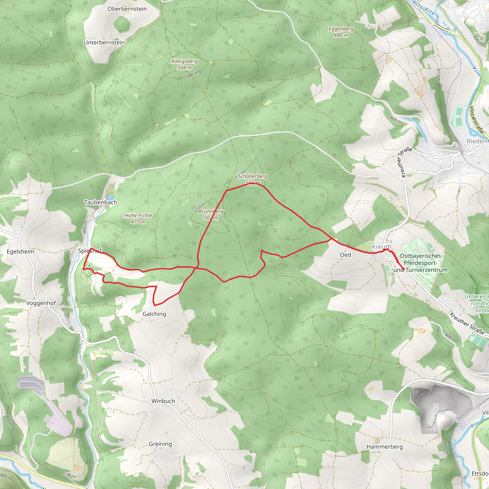 Schallerberg,Brunnberg and Ruine Roßstein Loop mobile static map