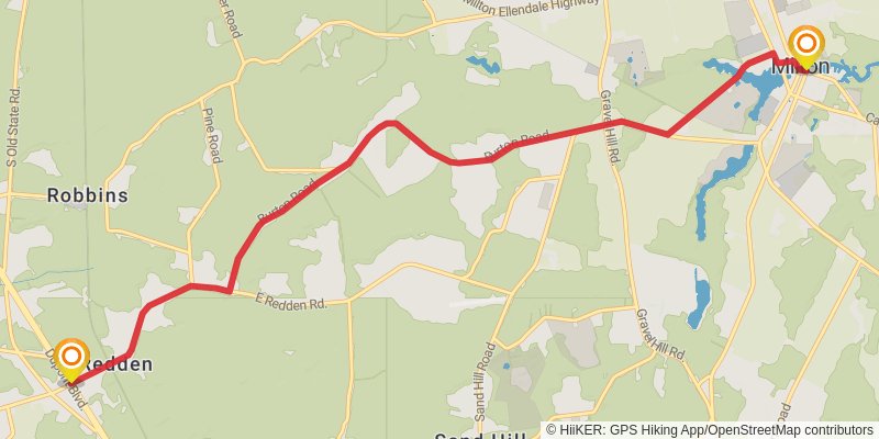 American Discovery Trail - Delaware stage 2 Map
