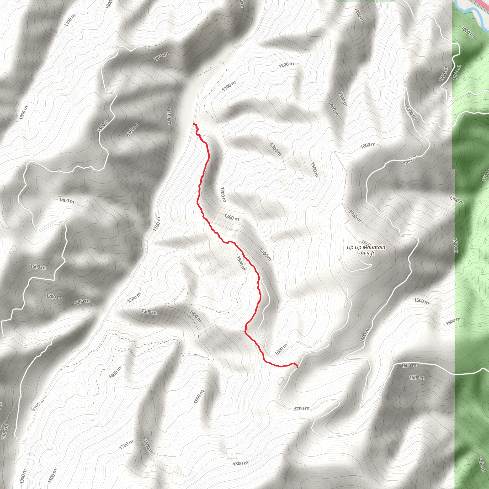 UP UP Creek Trail mobile static map