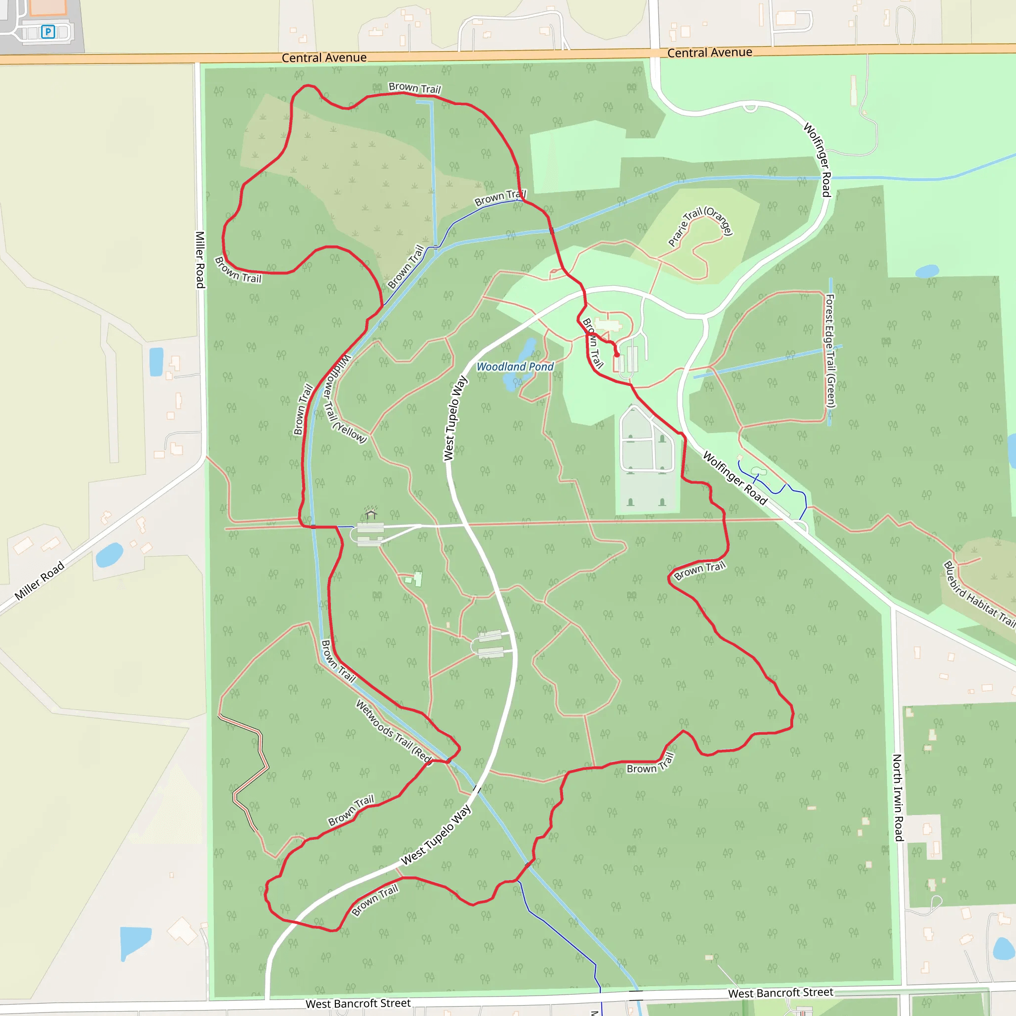 Brown Loop Trail mobile static map