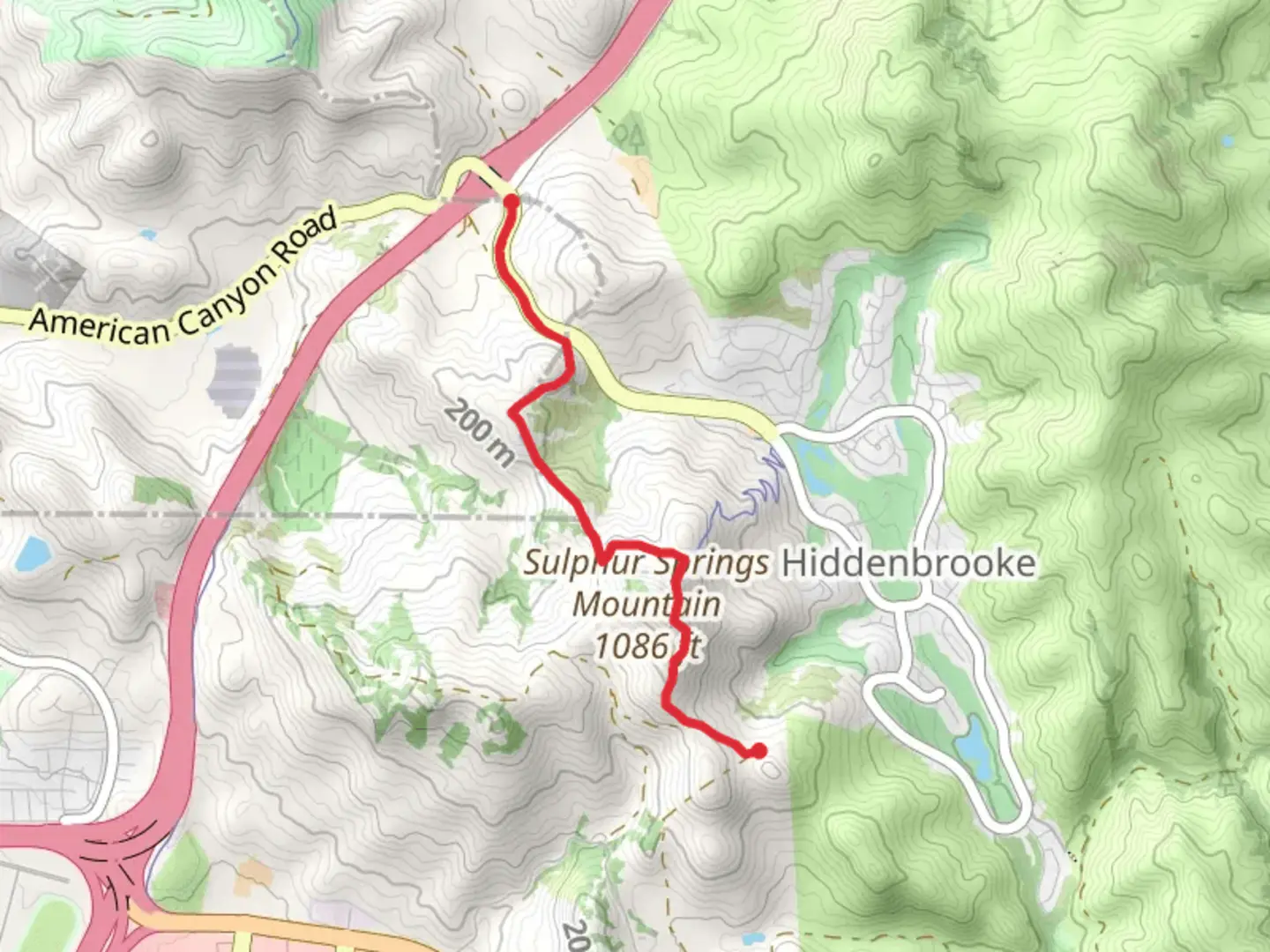 An image depicting the trail Hiddenbrooke Trail and its surrounding area.