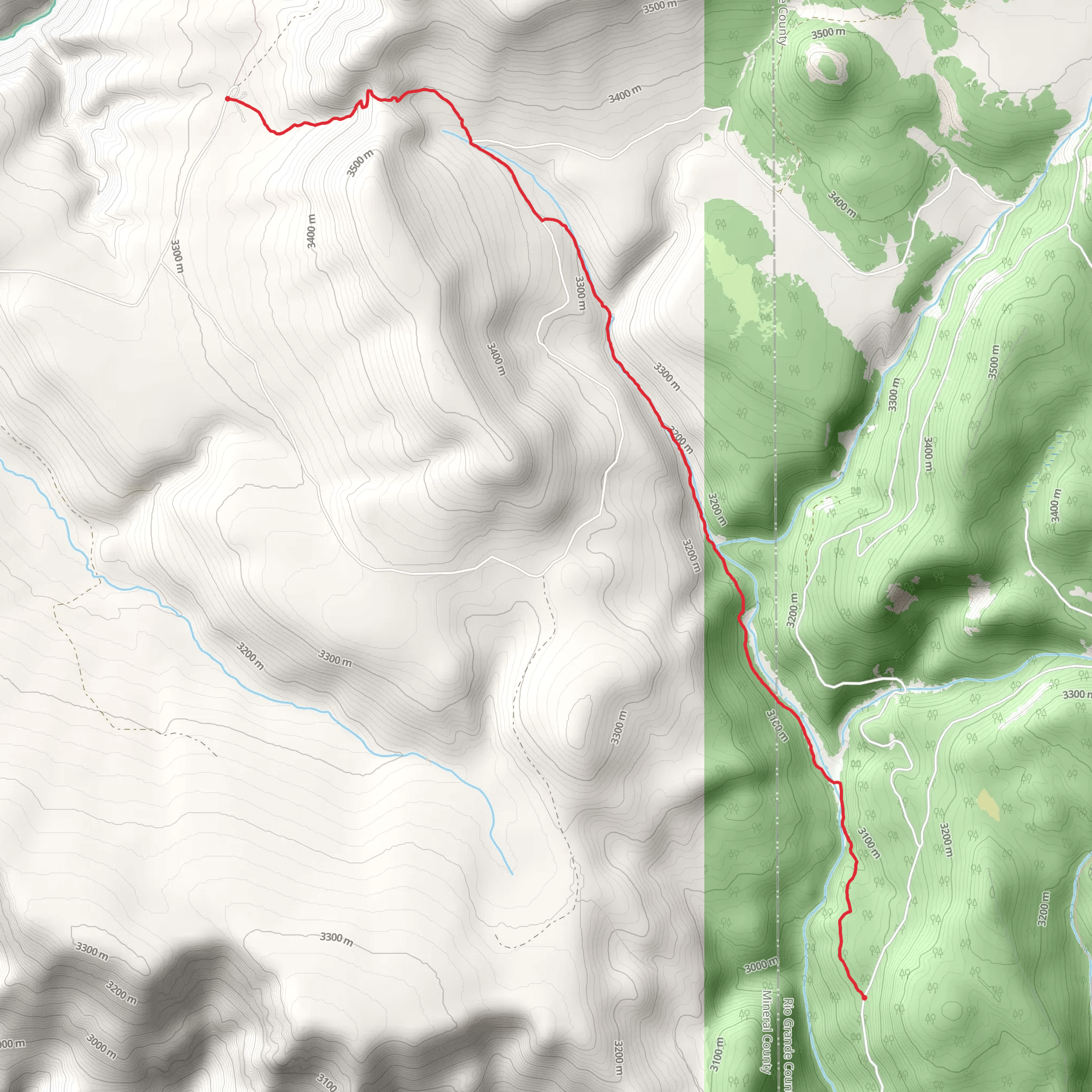 West Alder Trail mobile static map