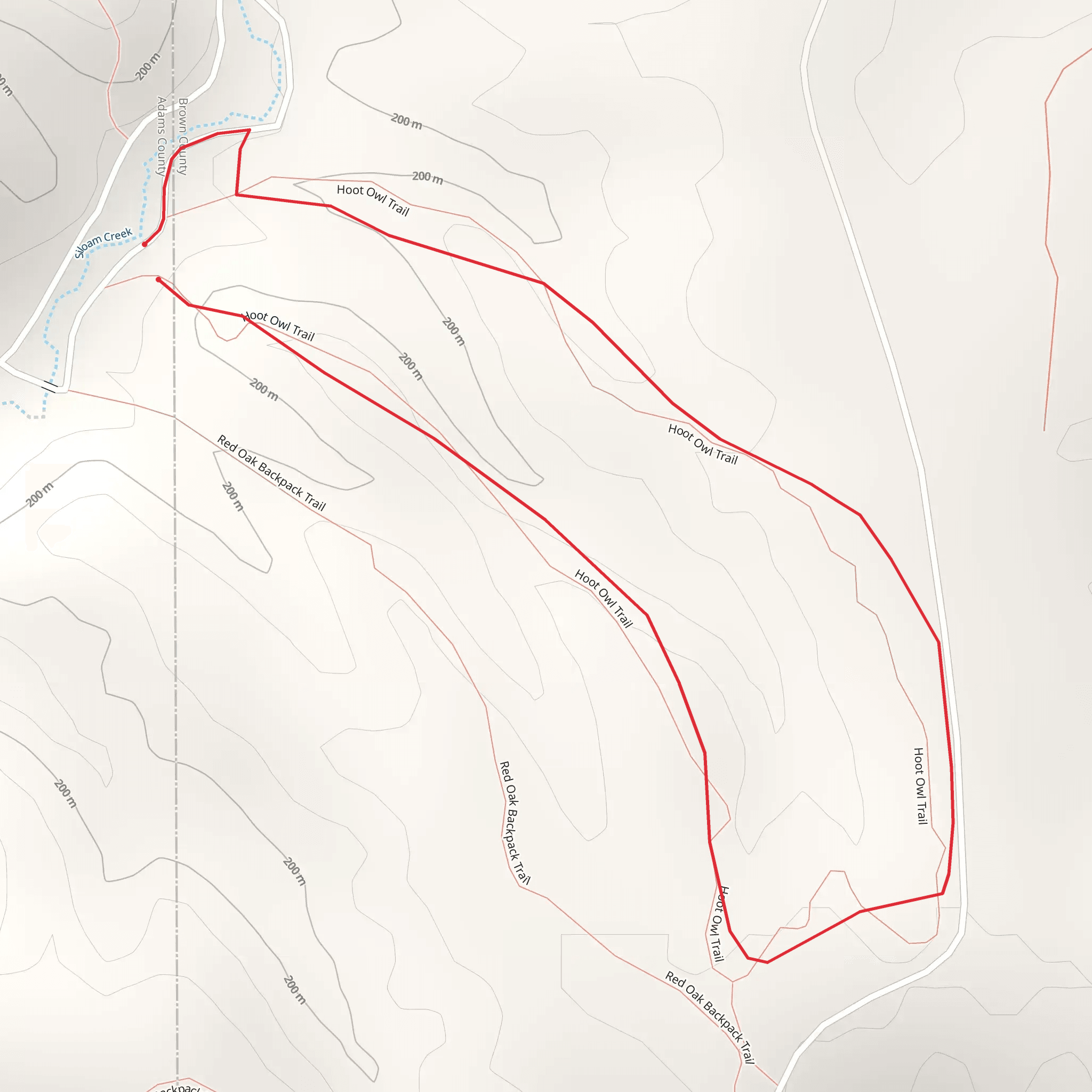 Siloam Picnic Area Loop mobile static map