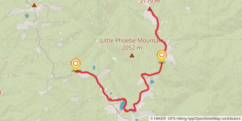 Landowner Mountain and Lightning Peak via Lightning-windfall Trail stage 3 Map