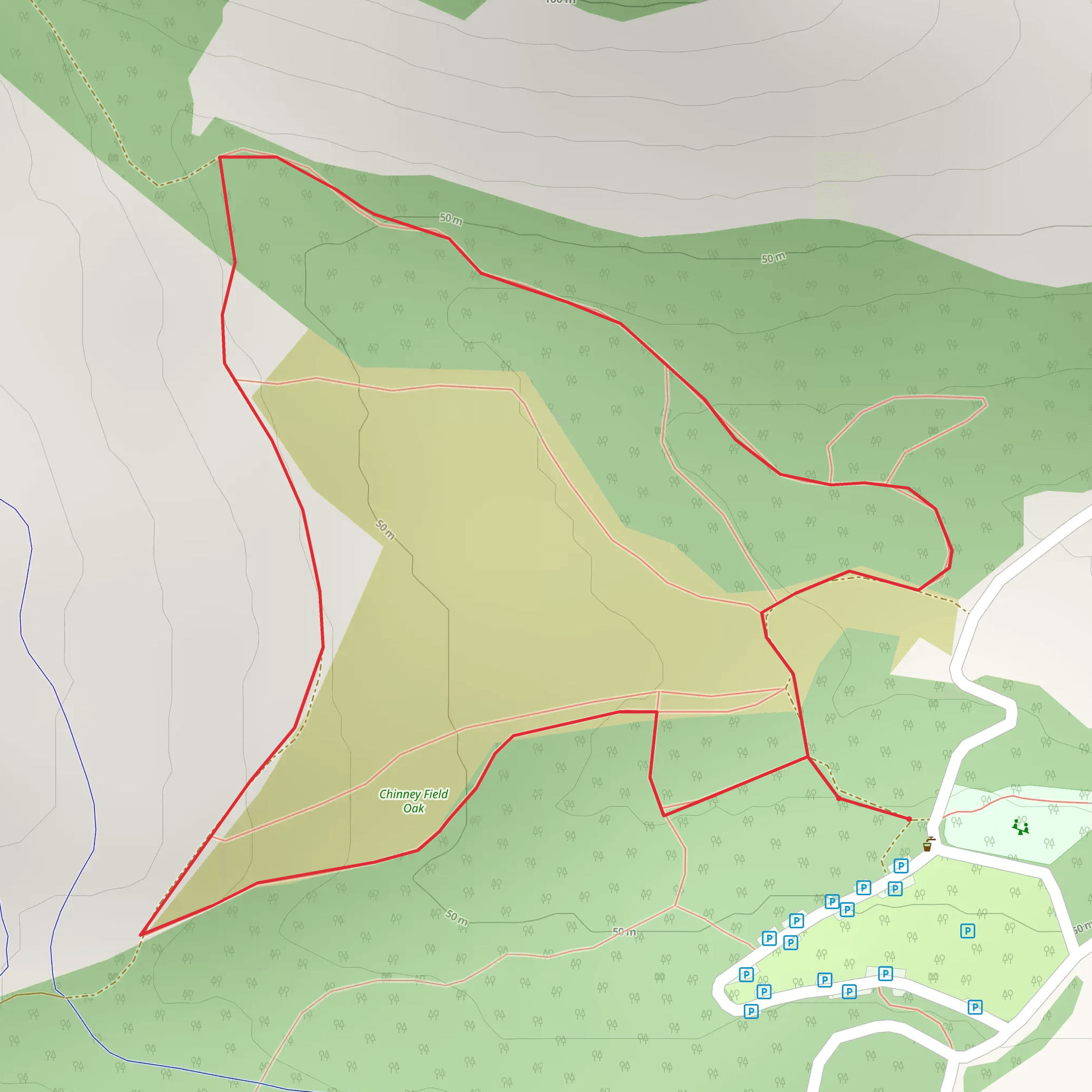 Chinney Field via Mabie Burn mobile static map