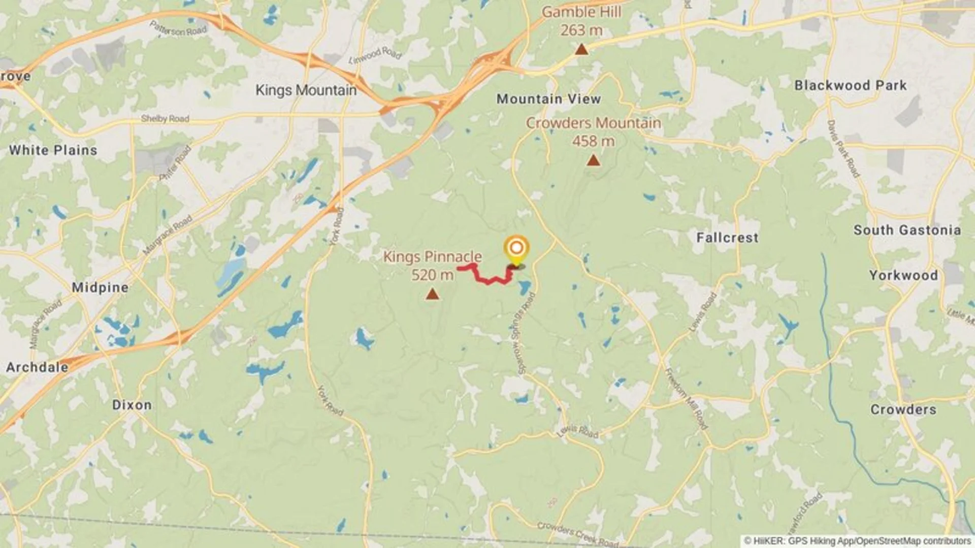 An image depicting the trail Turnback Trail and its surrounding area.
