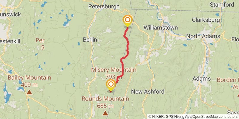 Taconic Crest Trail stage 2 Map