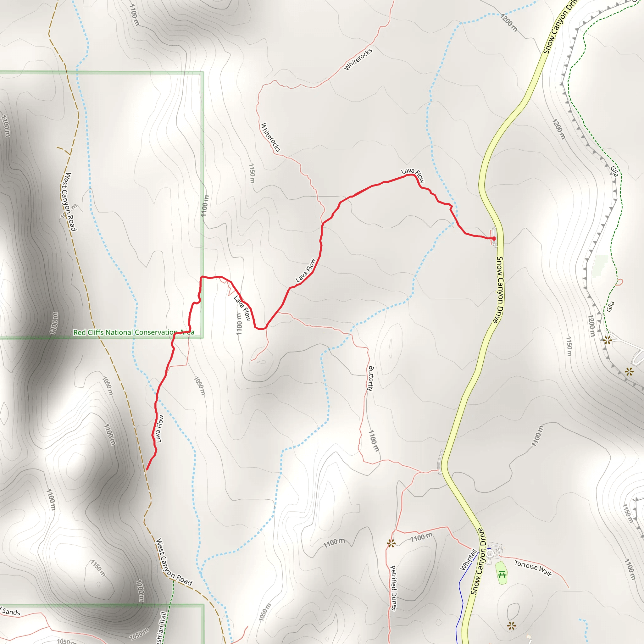 Lava Flow Trail mobile static map