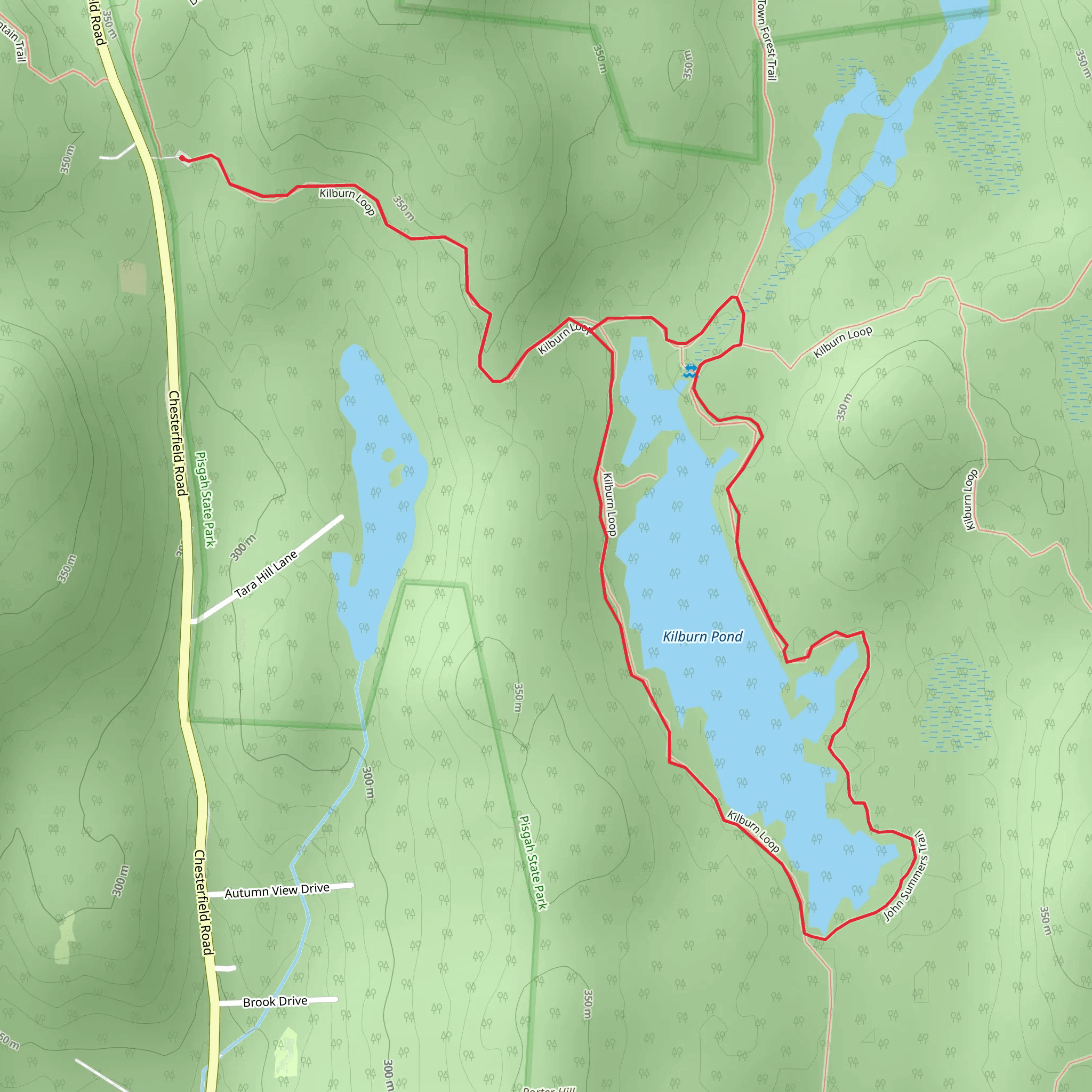 Kilburn Pond Loop mobile static map