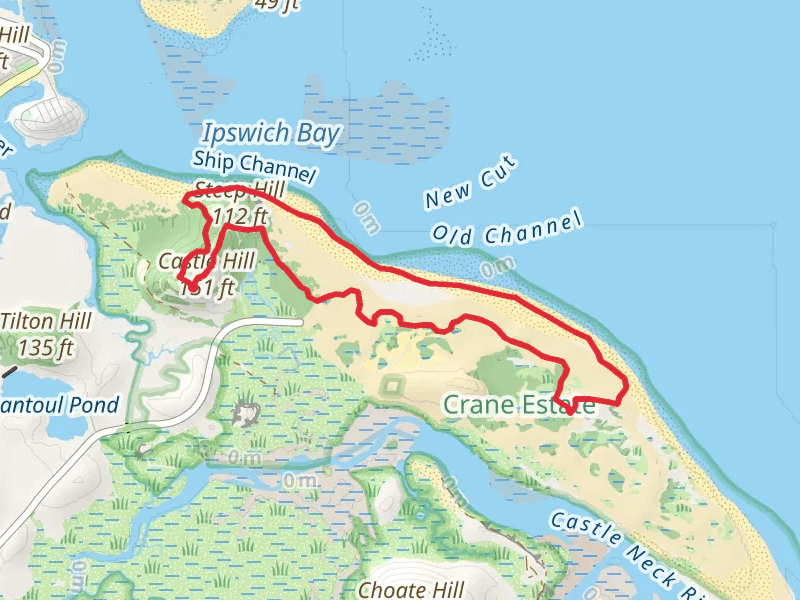 Crane Beach Loop via The Back Ave