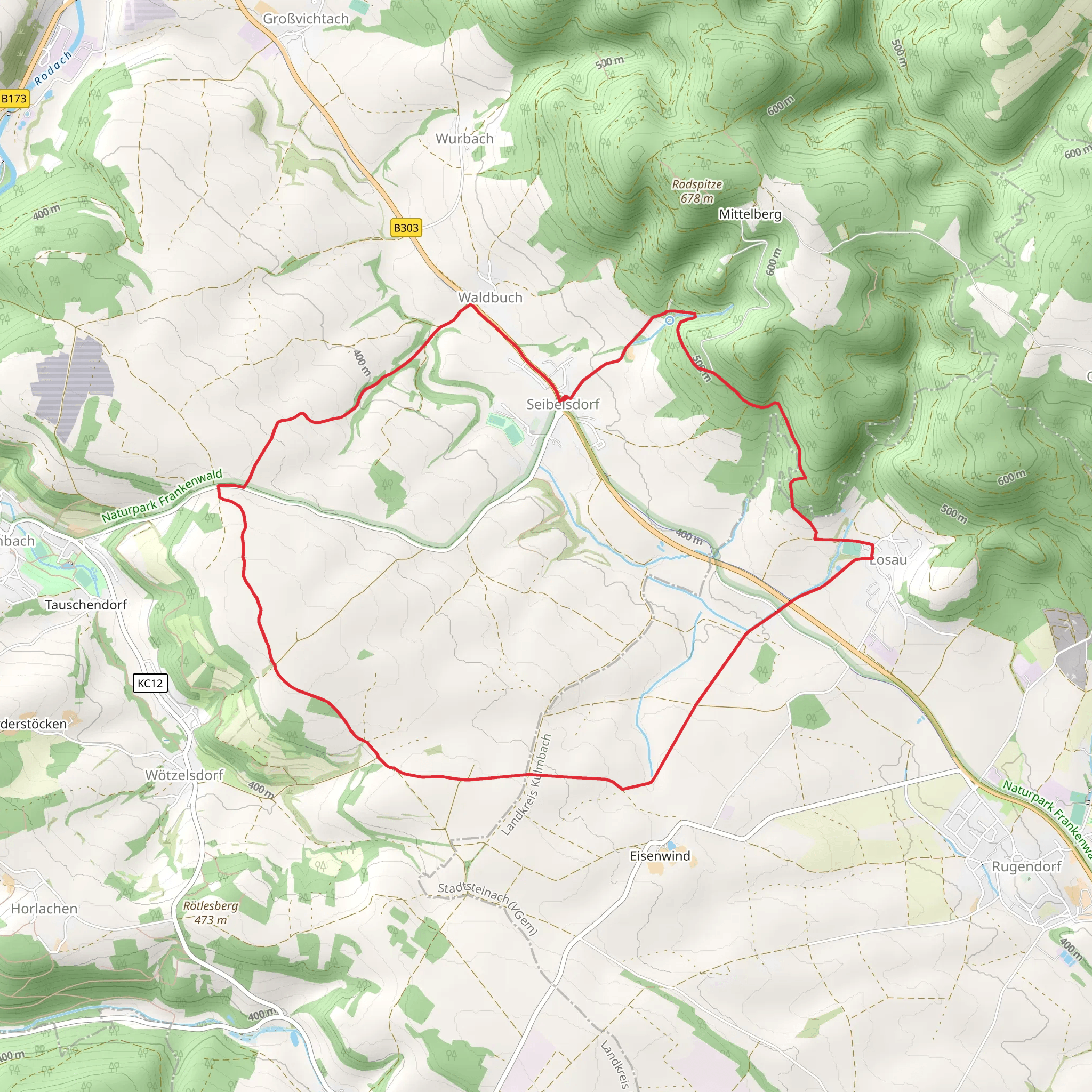 Jura Weg mobile static map