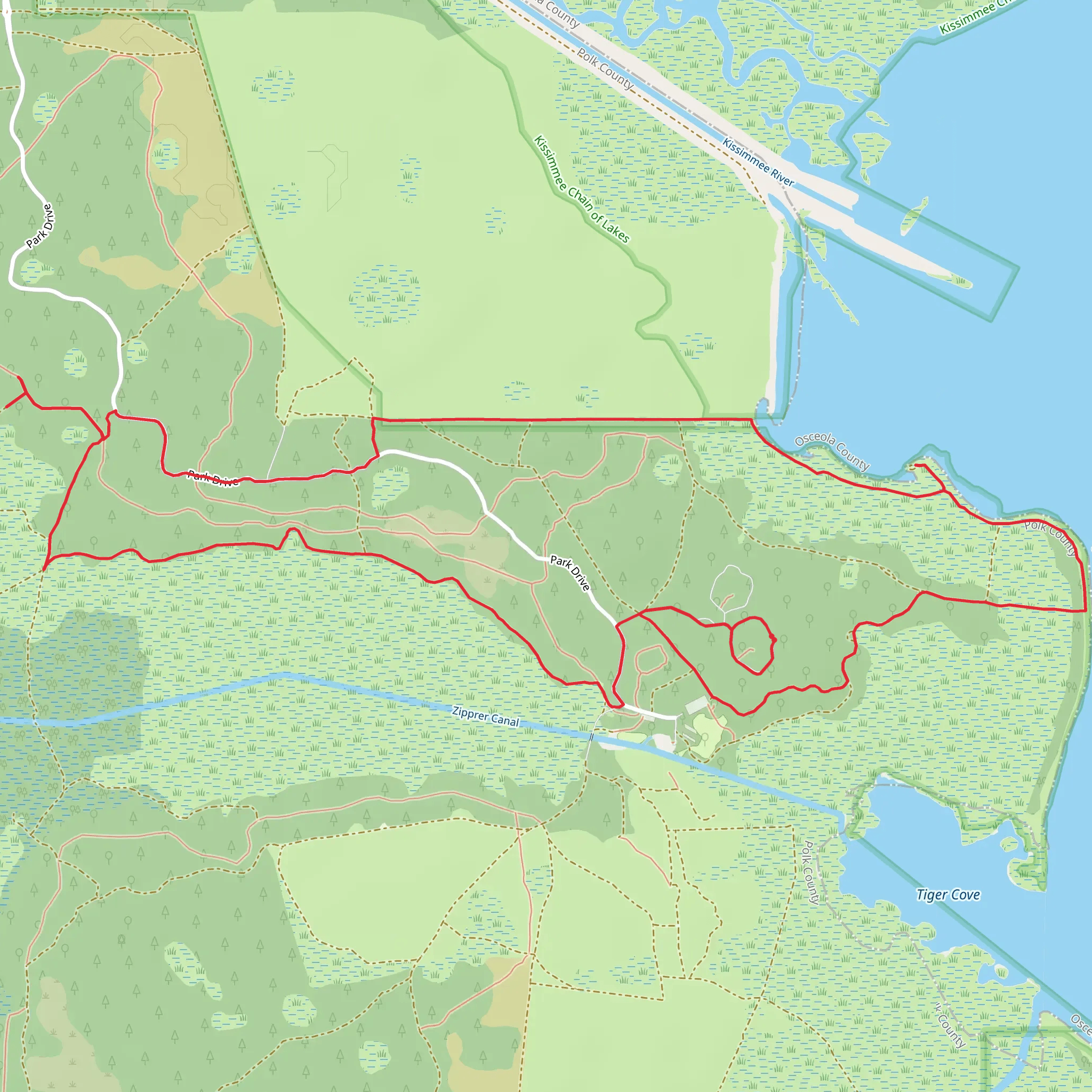 Gobbler Ridge Trail and Park Drive Loop mobile static map