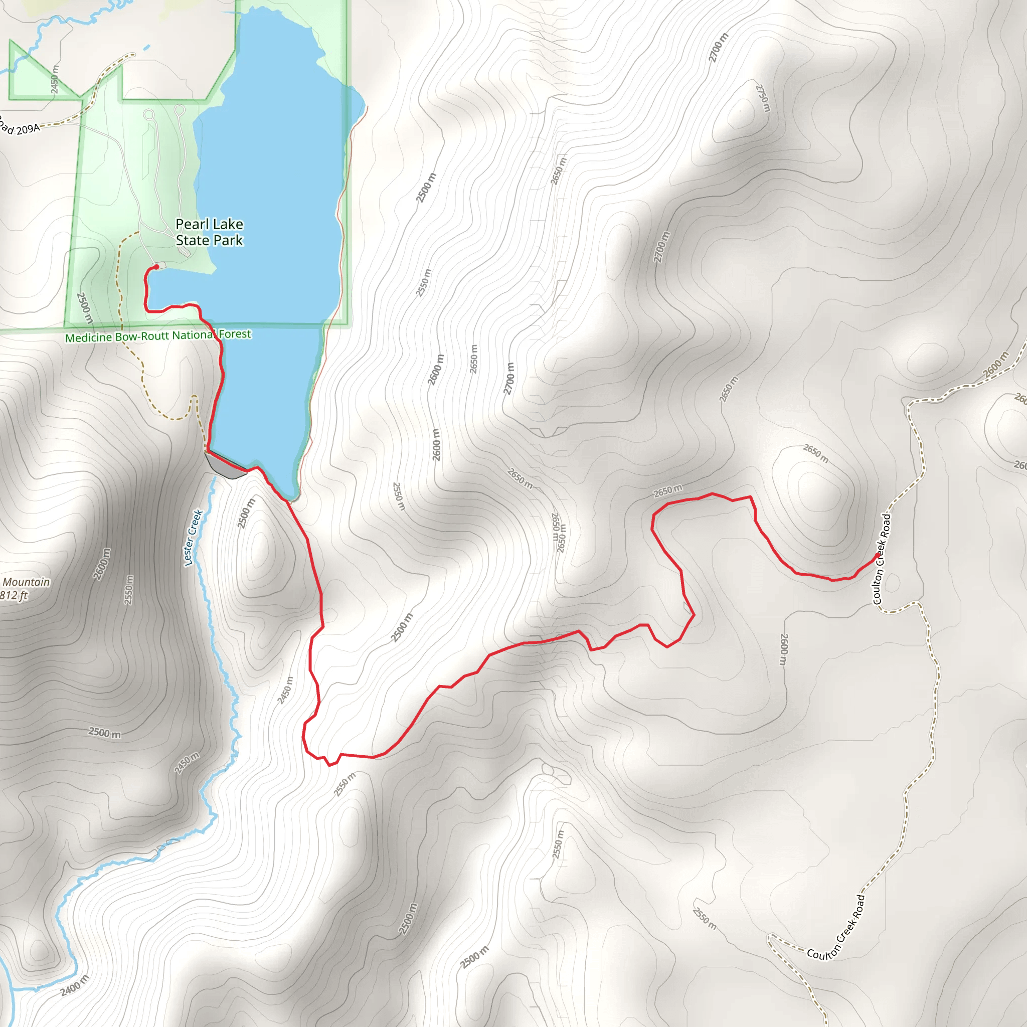 Pearl Lake Trail mobile static map