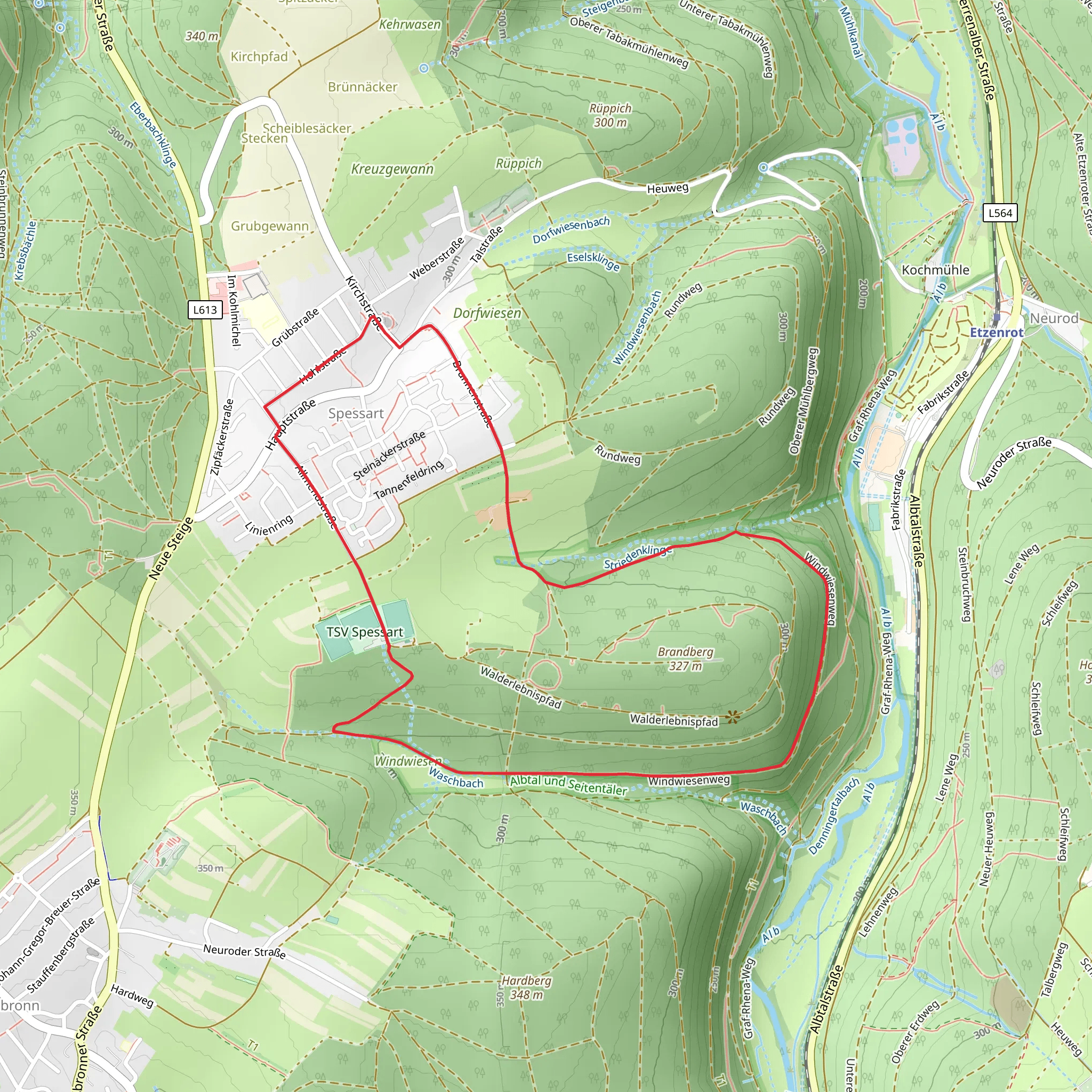 Brandberg Loop via Allmendstrßea mobile static map