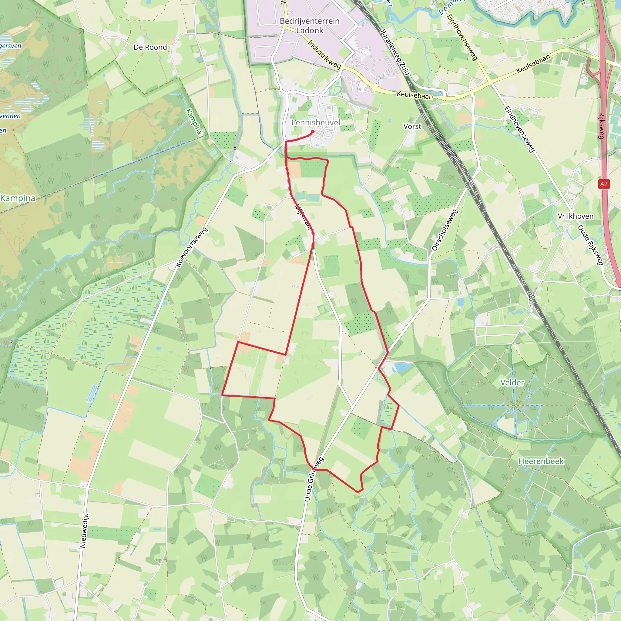 Kinderbos Route mobile static map