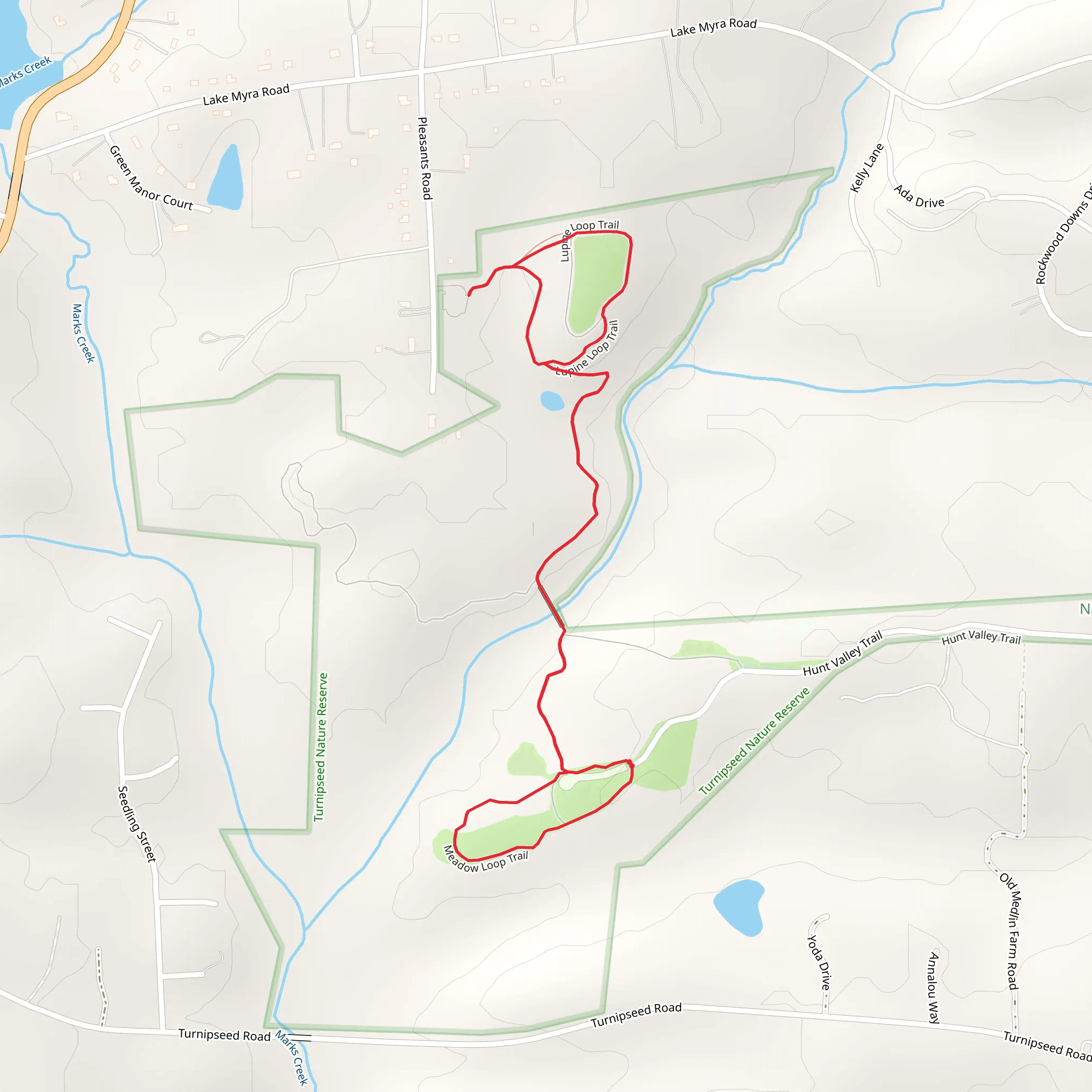 Meadow Trail and Boulder Trail Loop mobile static map