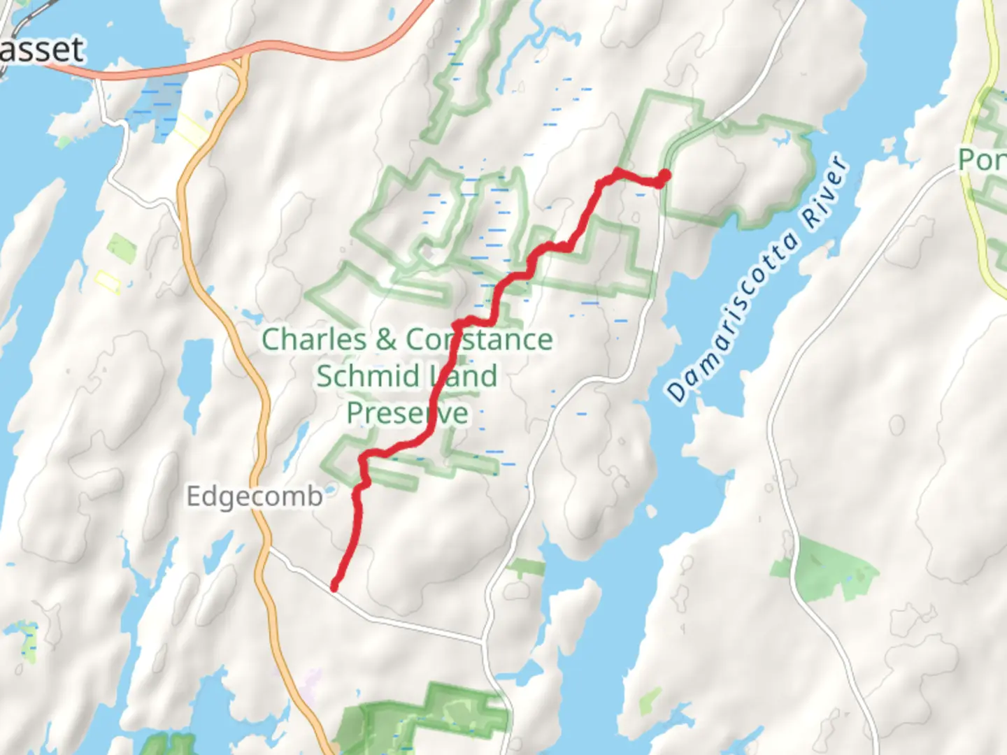 An image depicting the trail Mount Hunger via River Link and its surrounding area.
