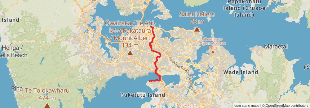 Te Araroa Trail stage 34 Map
