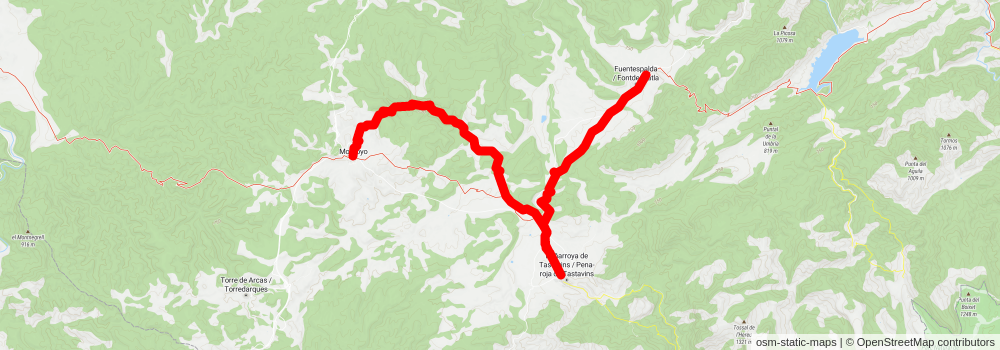 GR 8 Aragón stage 4 Map
