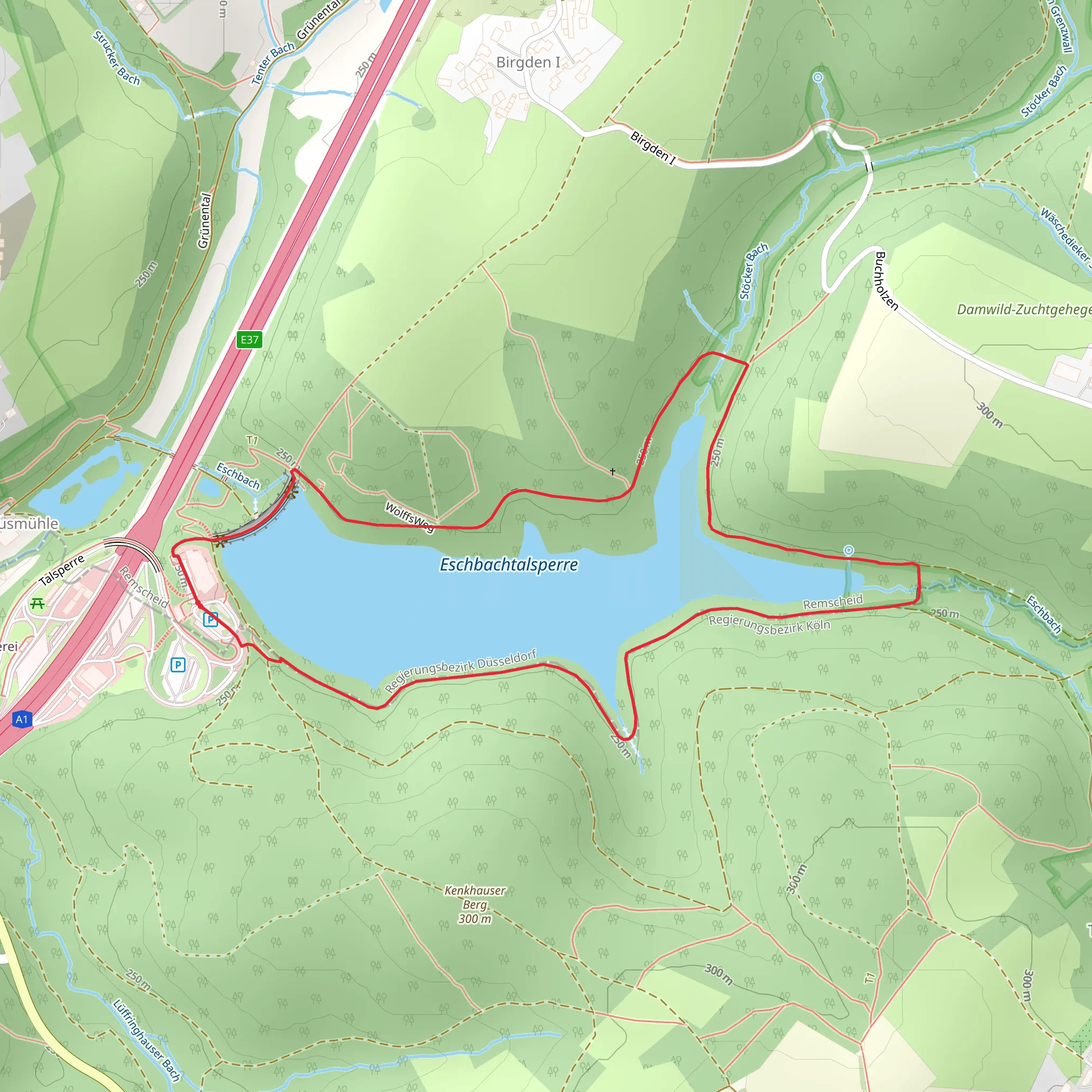 Eschbachtalsperre Loop mobile static map