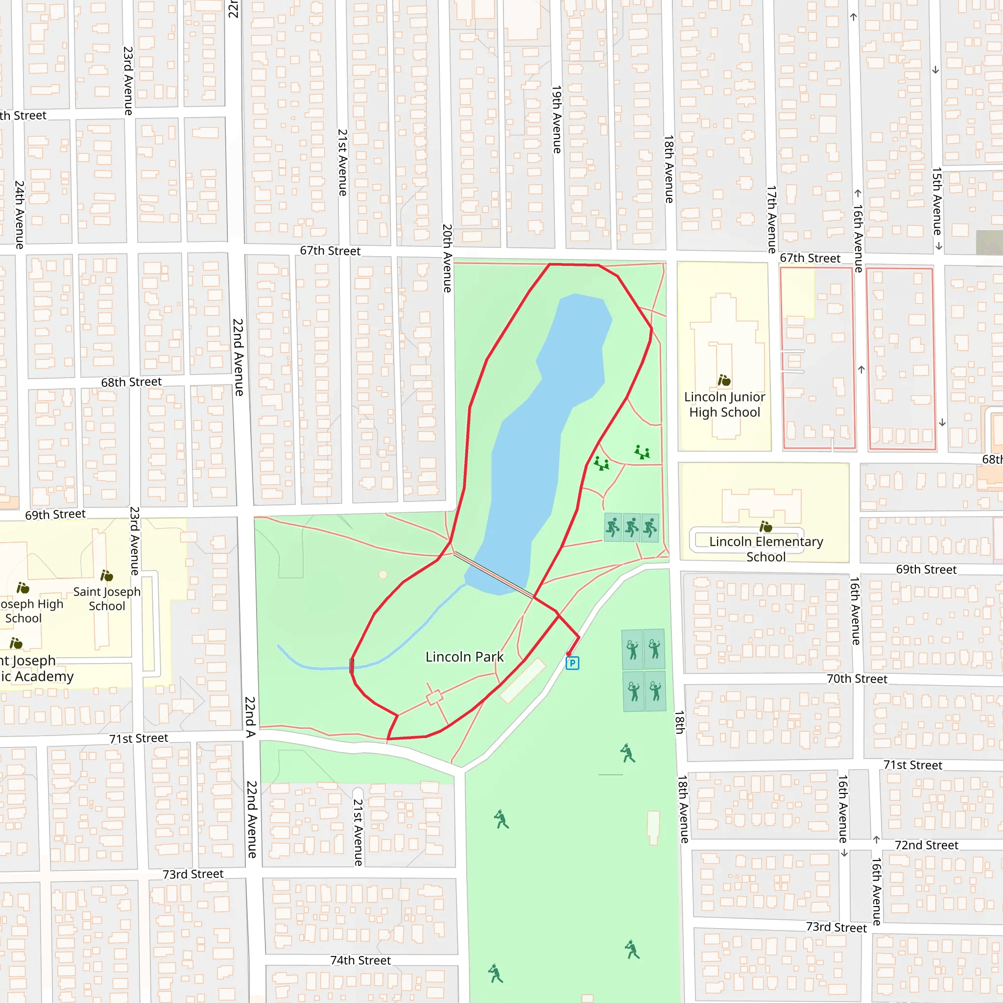 Lincoln Park Loop mobile static map