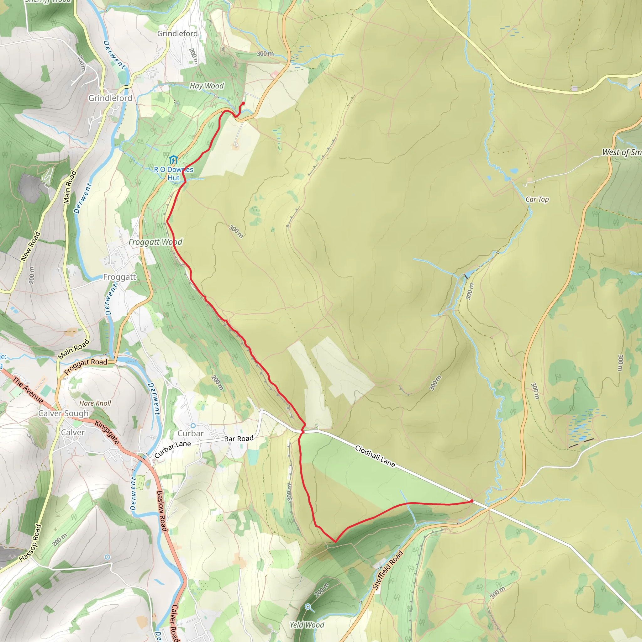 Curbar Edge and Froggatt Edge mobile static map