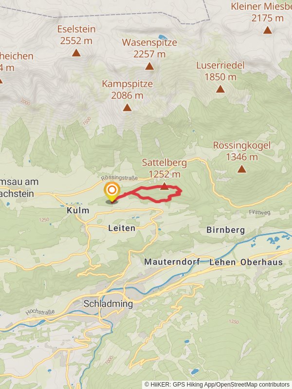 Sattelberg Mountain Loop Trail mobile static map