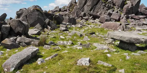 An image depicting the trail Foeldrygarn - Carnalw and its surrounding area.