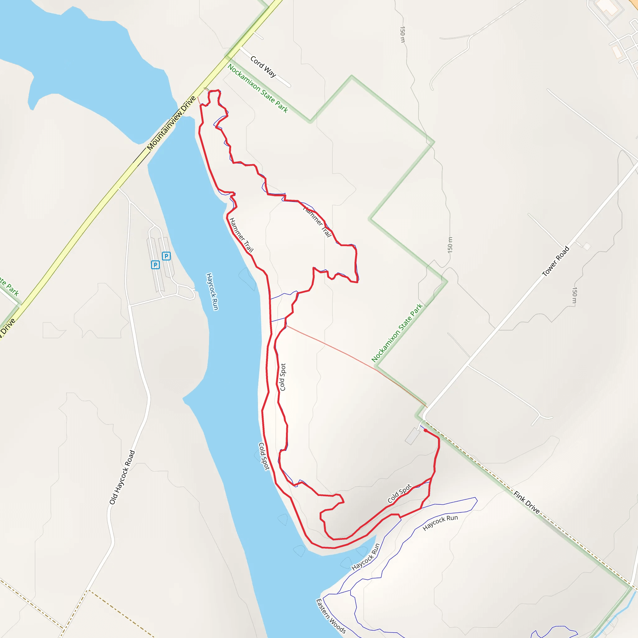 Haycock Creek Loop mobile static map