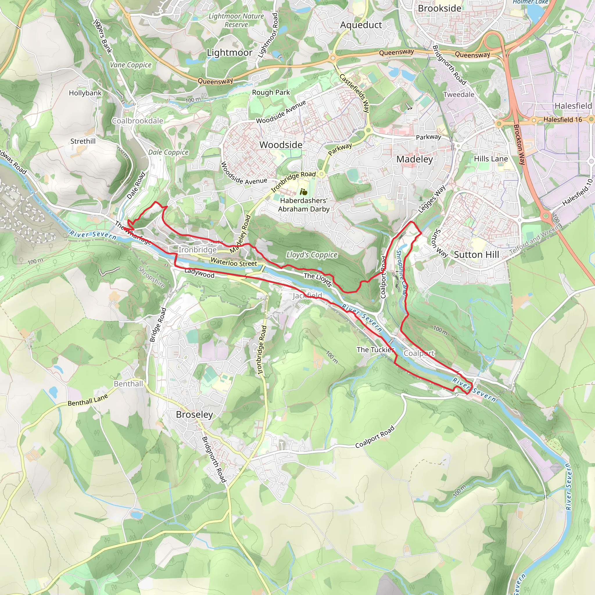 Lloyd's Coppice and Lloyd's Coppice via Seven Valley Way mobile static map