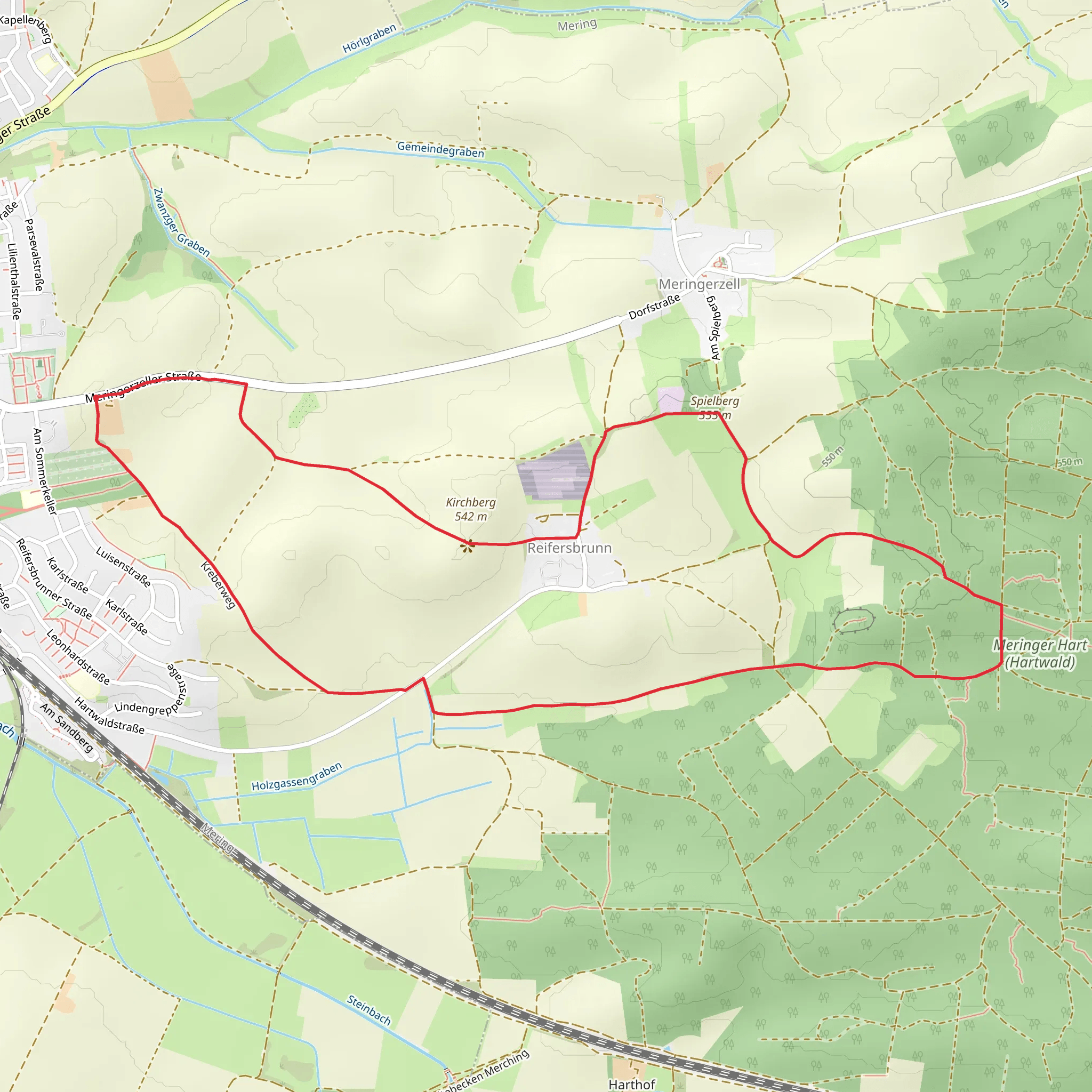 Kirchbergweg mobile static map