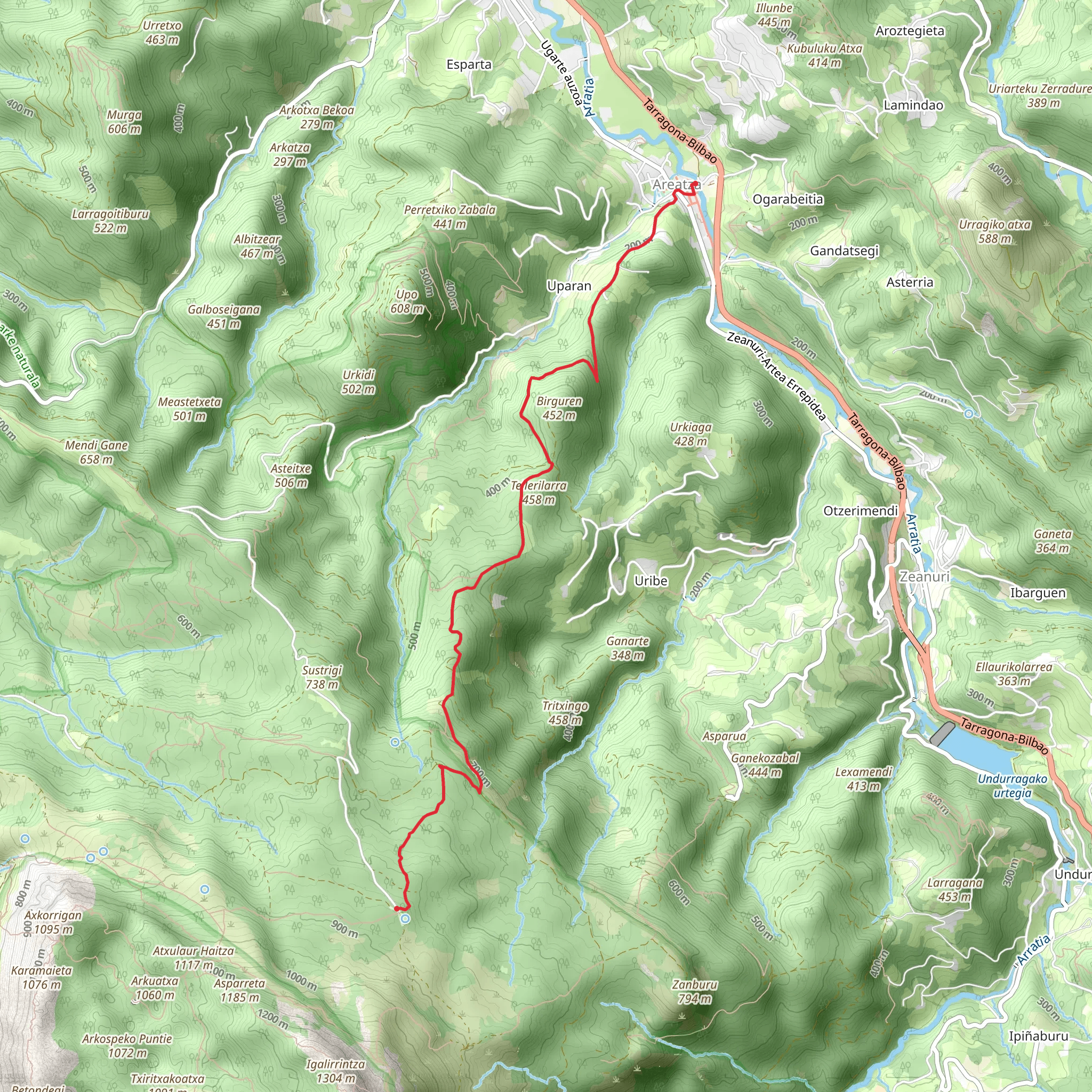 Areatza - Pagomakurre PR BI 9 mobile static map