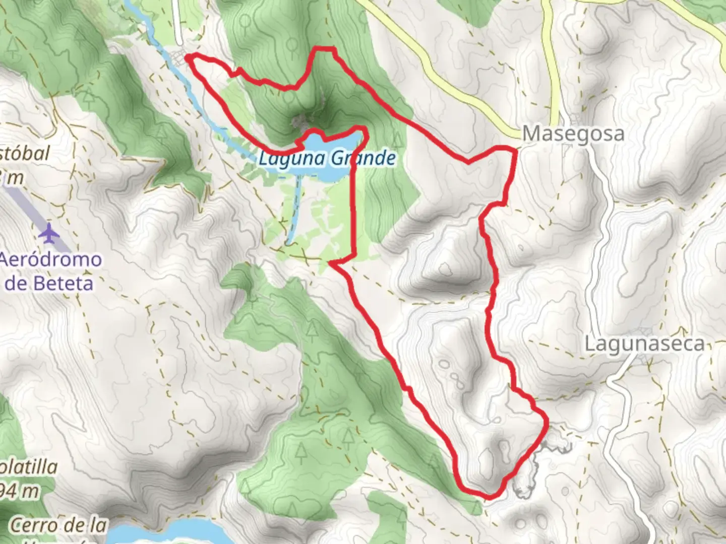 An image depicting the trail Laguna Grande and Torcal de Lagunaseca PR CU 2 and its surrounding area.
