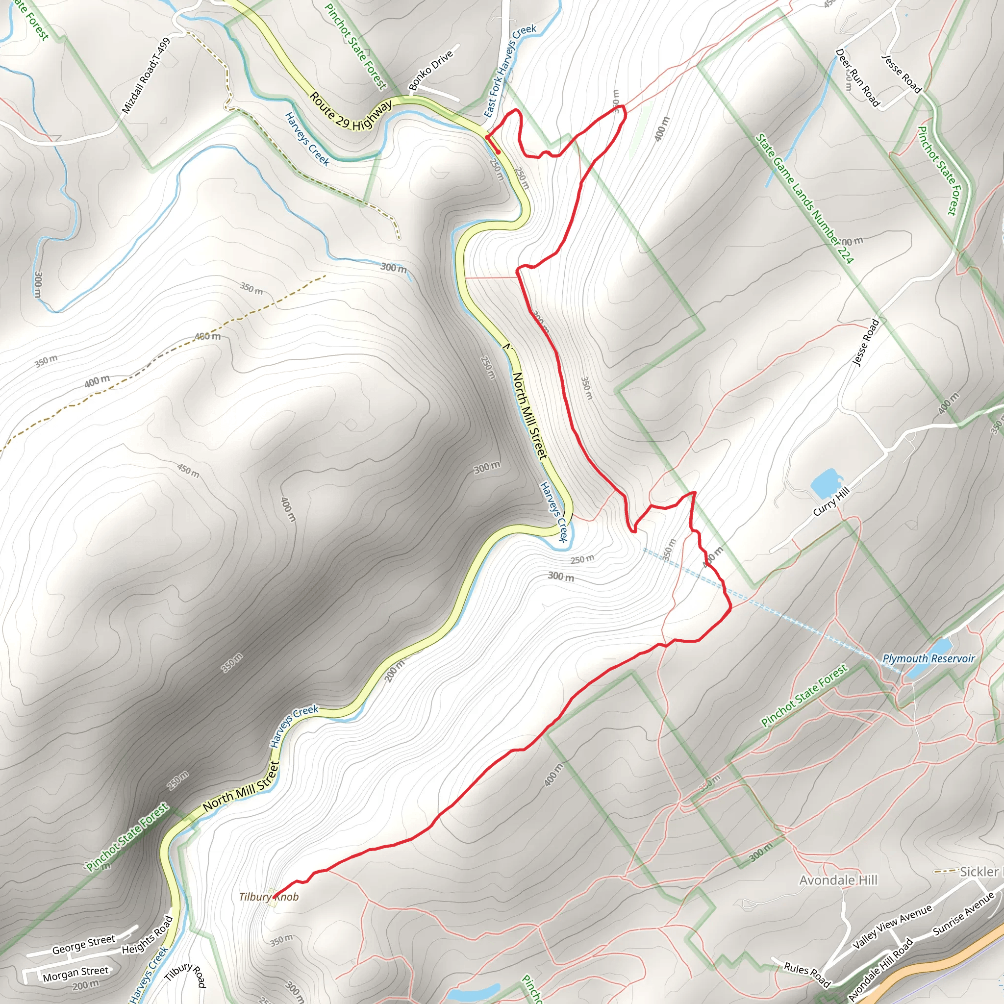 Tilbury Knob Trail mobile static map