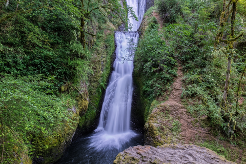 An image depicting the trail Bridal Veil Falls Out and Back and its surrounding area.