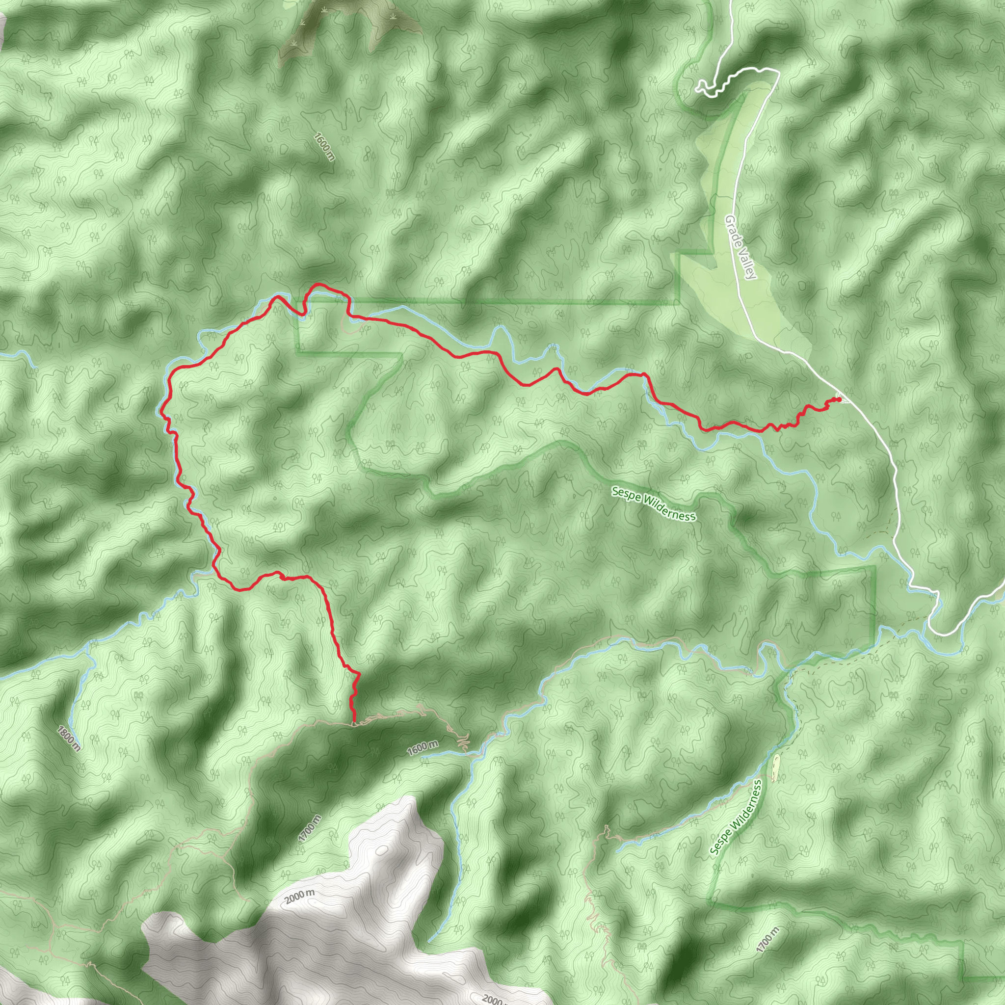 Fishbowls Trail mobile static map