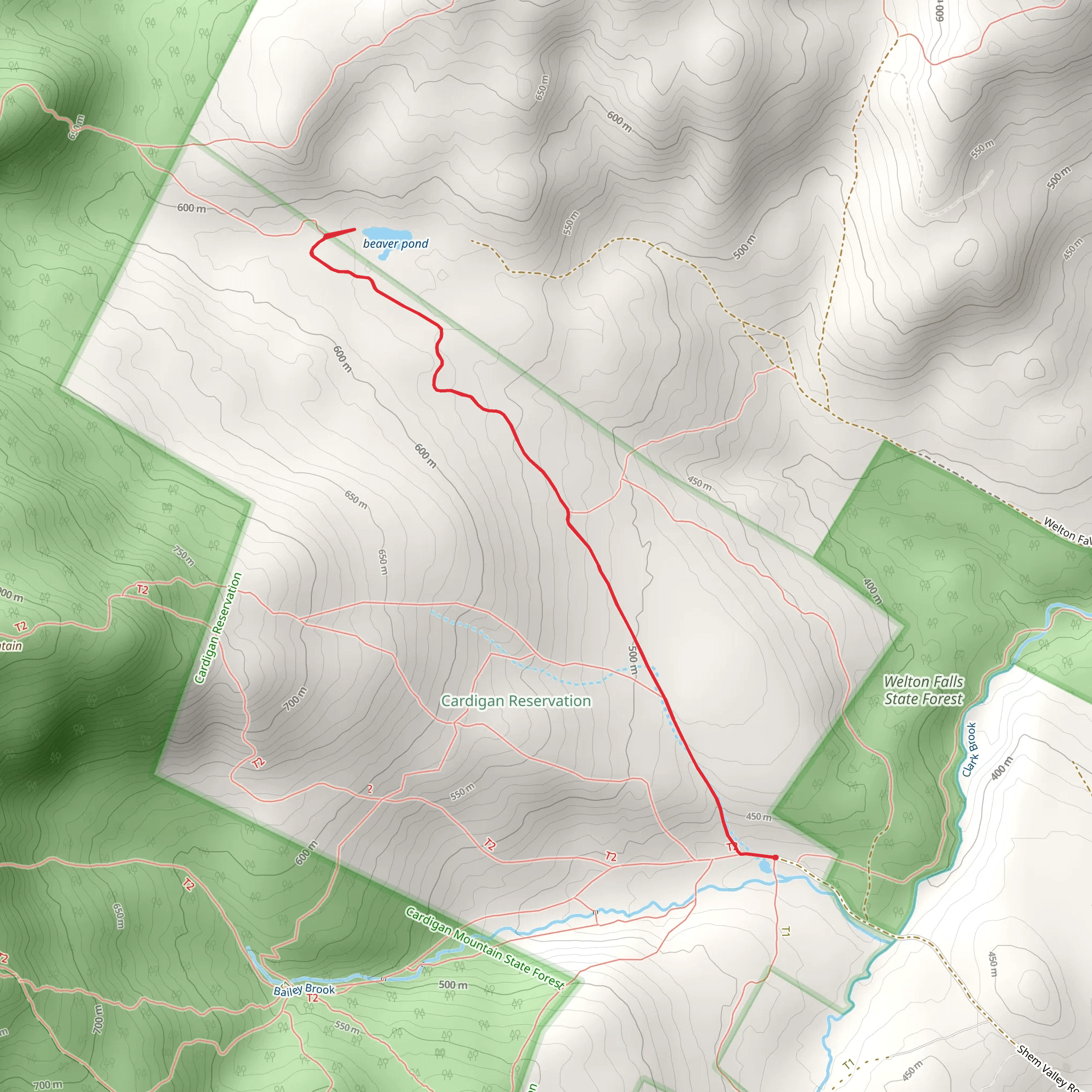 Beaver Pond via Back 80 Trail mobile static map