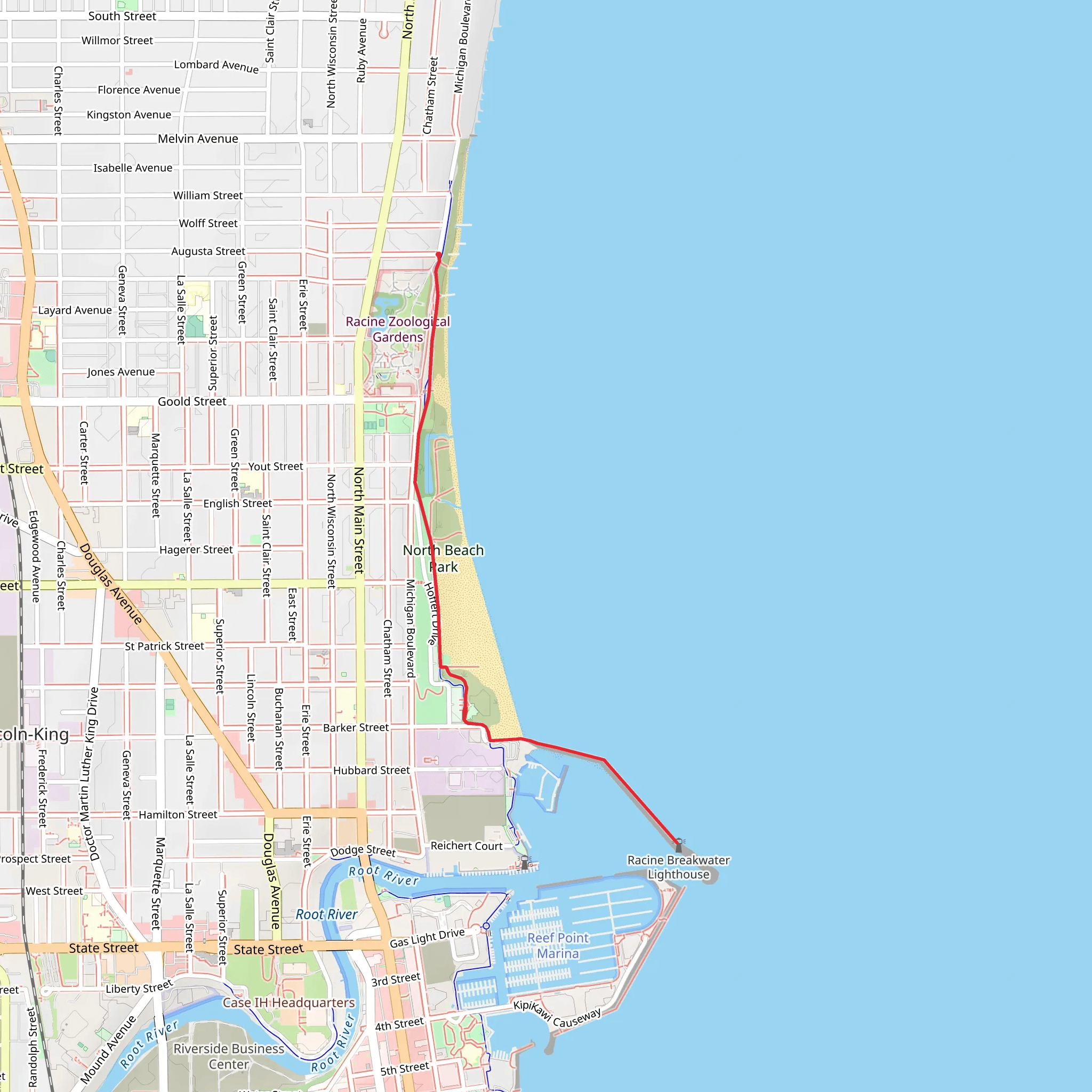 Lake Michigan Pathway mobile static map