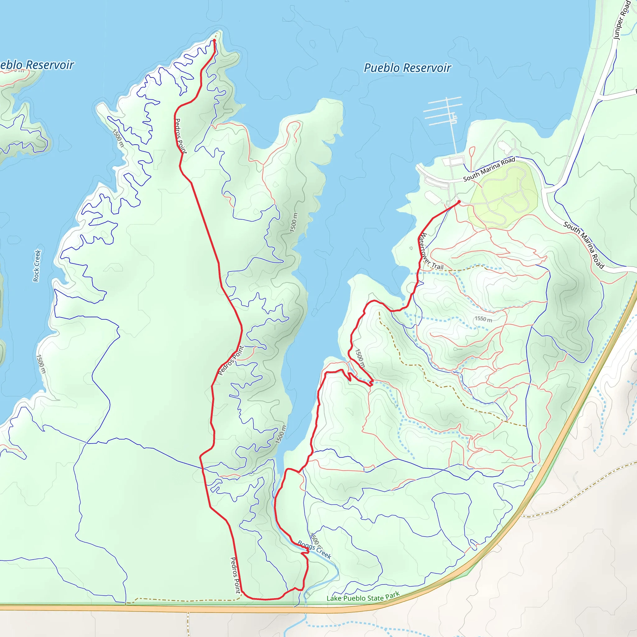 Pedros Point via South Shore mobile static map
