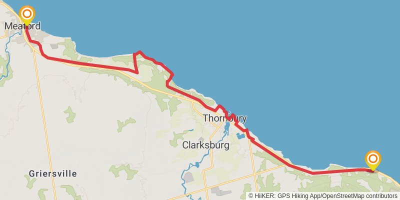 Waterfront Trail stage 89 Map