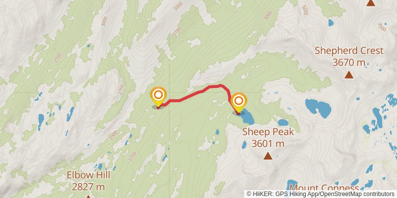 Tahoe To Yosemite Trail spur 3 Map