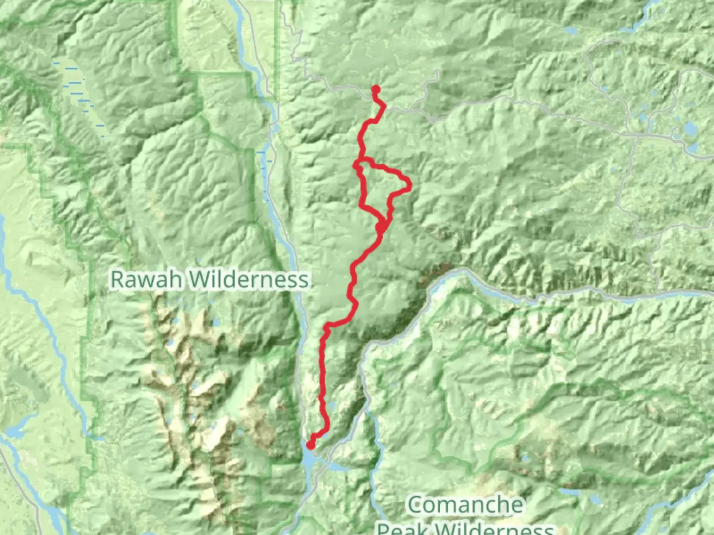 An image depicting the trail Green Ridge Trail and its surrounding area.