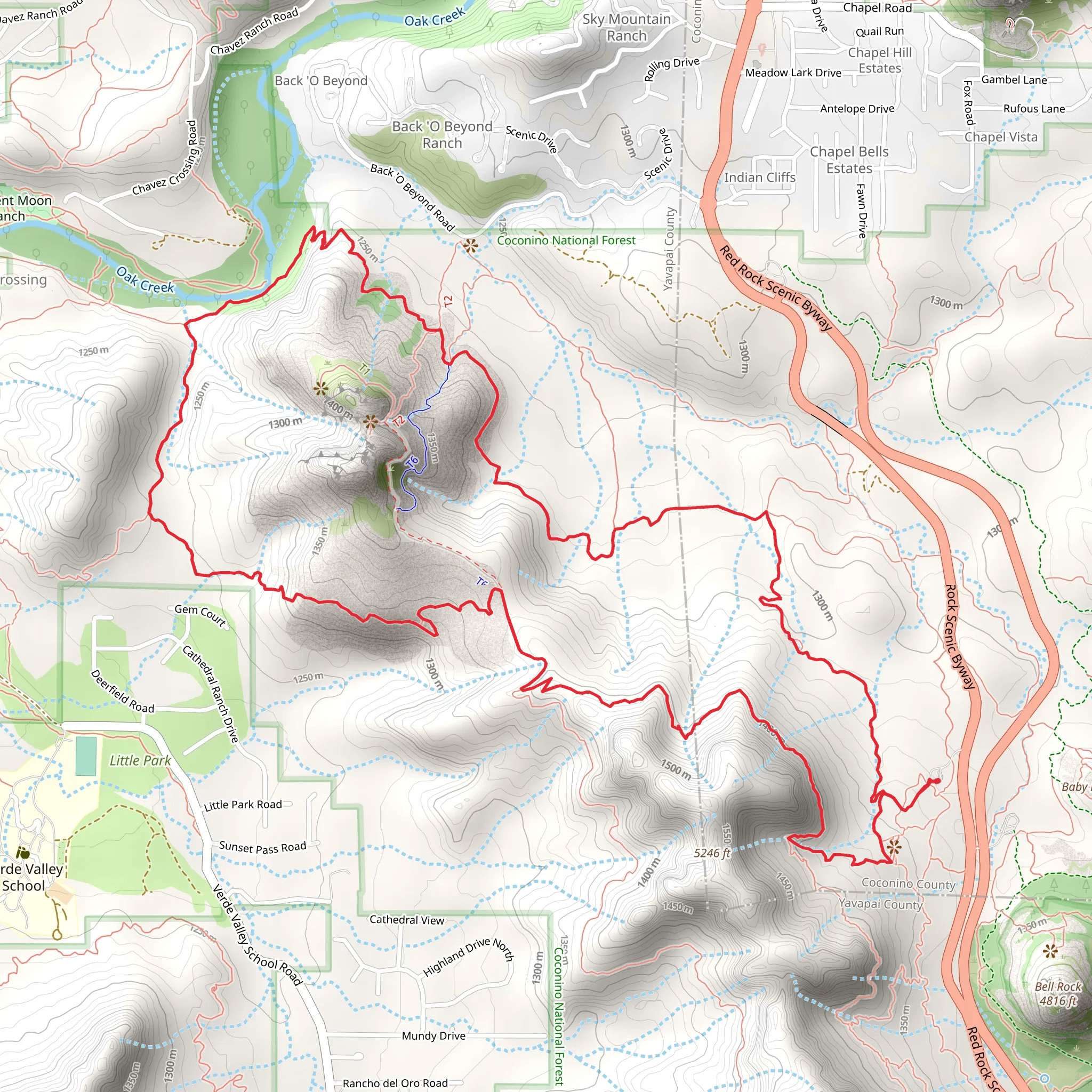 Hiline - Baldwin - Templeton - Slim Shady Loop Trail mobile static map