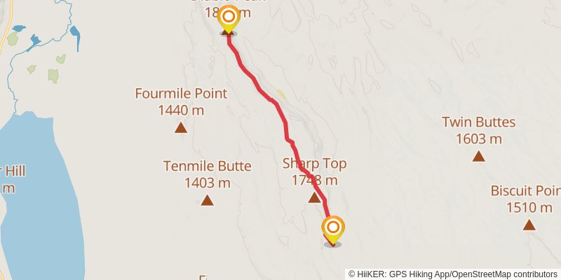 Oregon Desert Trail stage 12 Map