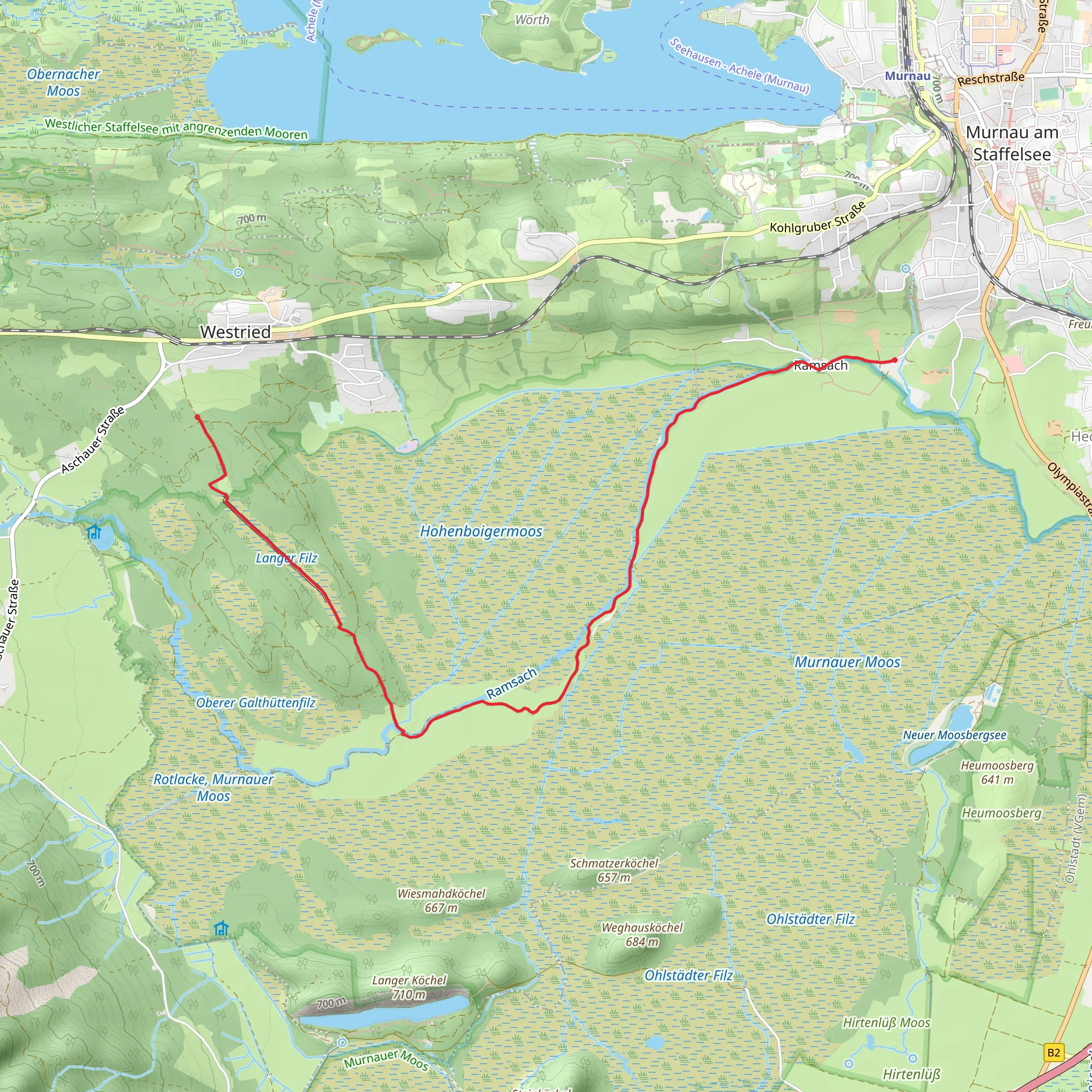 Bohlenweg and Im langen Filz Loop mobile static map
